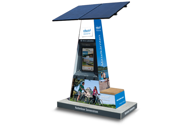 Soletank branding Solarstation mit individuellem Design